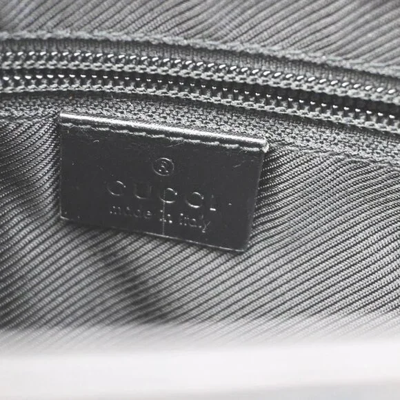 GUCCI Logo GG Pattern Shoulder Bag Canvas Leather Black SHW Italy 36KB680 - Picture 12 of 13